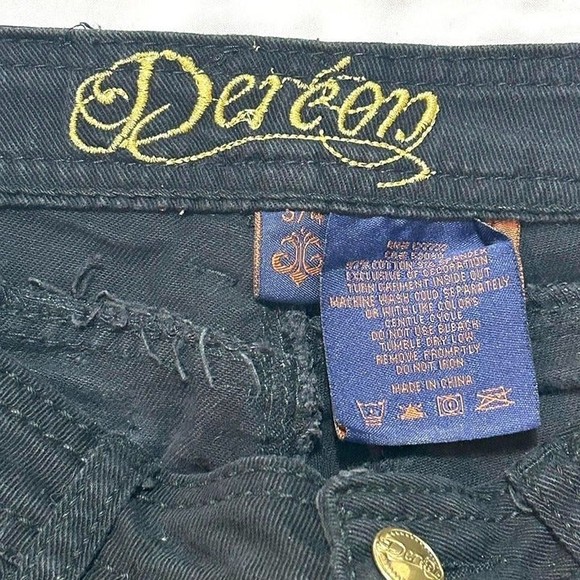 Y2k Dereon Zipper Low Rise Slim Jeans 3/4 - Picture 5 of 5